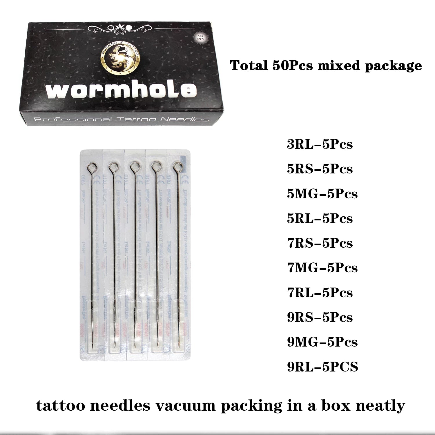 Disposable Tattoo Needles Mixed 50 Pcs