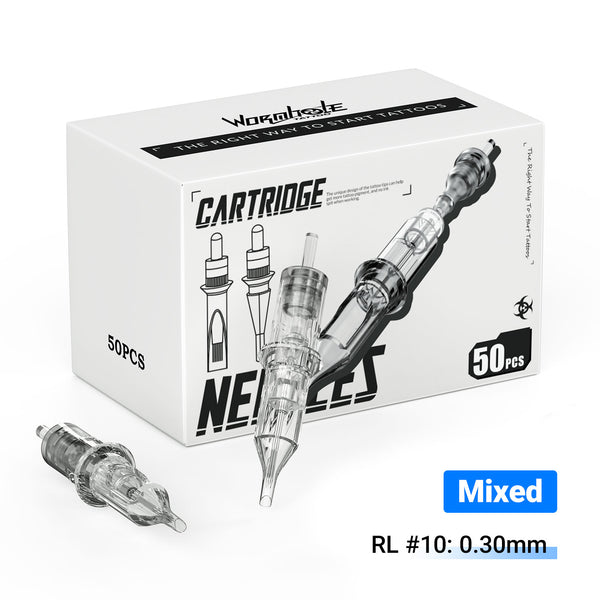 Tattoo Cartridges Needles Mixed Round Liner 50Pcs #10