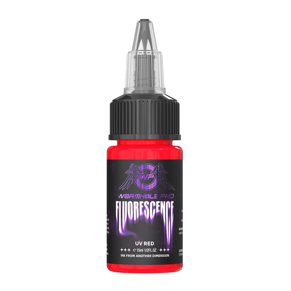 Wormhole Pro UV Red Tattoo Ink 15ml – Professional Vibrant UV Ink