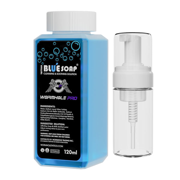 WormholePro Blue Soap 4oz with Foaming Bottle