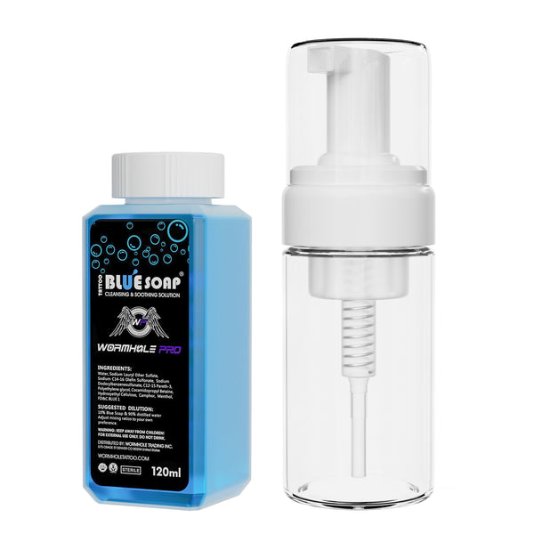 WormholePro Blue Soap 4oz with Foaming Bottle