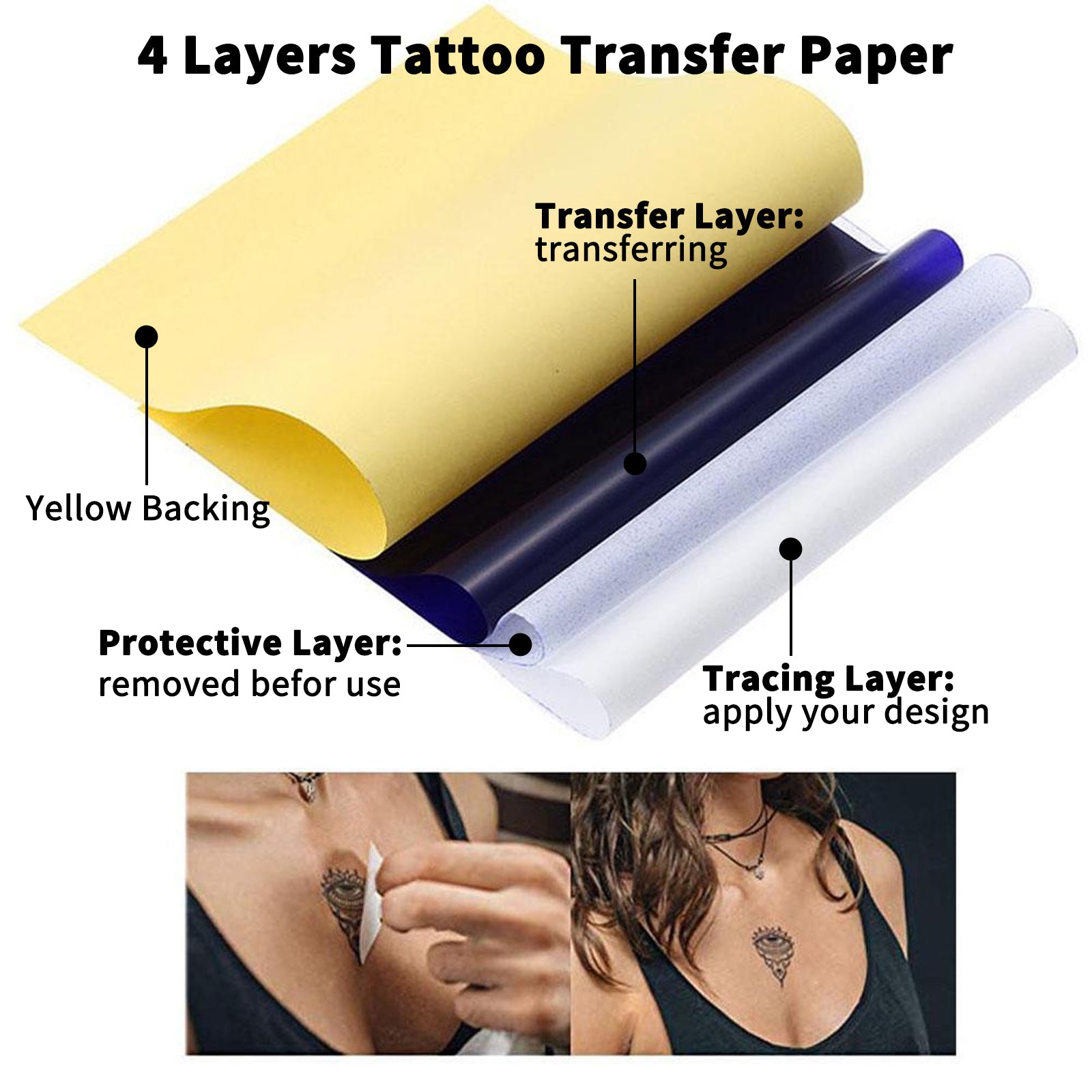 Tattoo Transfer Paper 50 Sheets A4 Paper Size