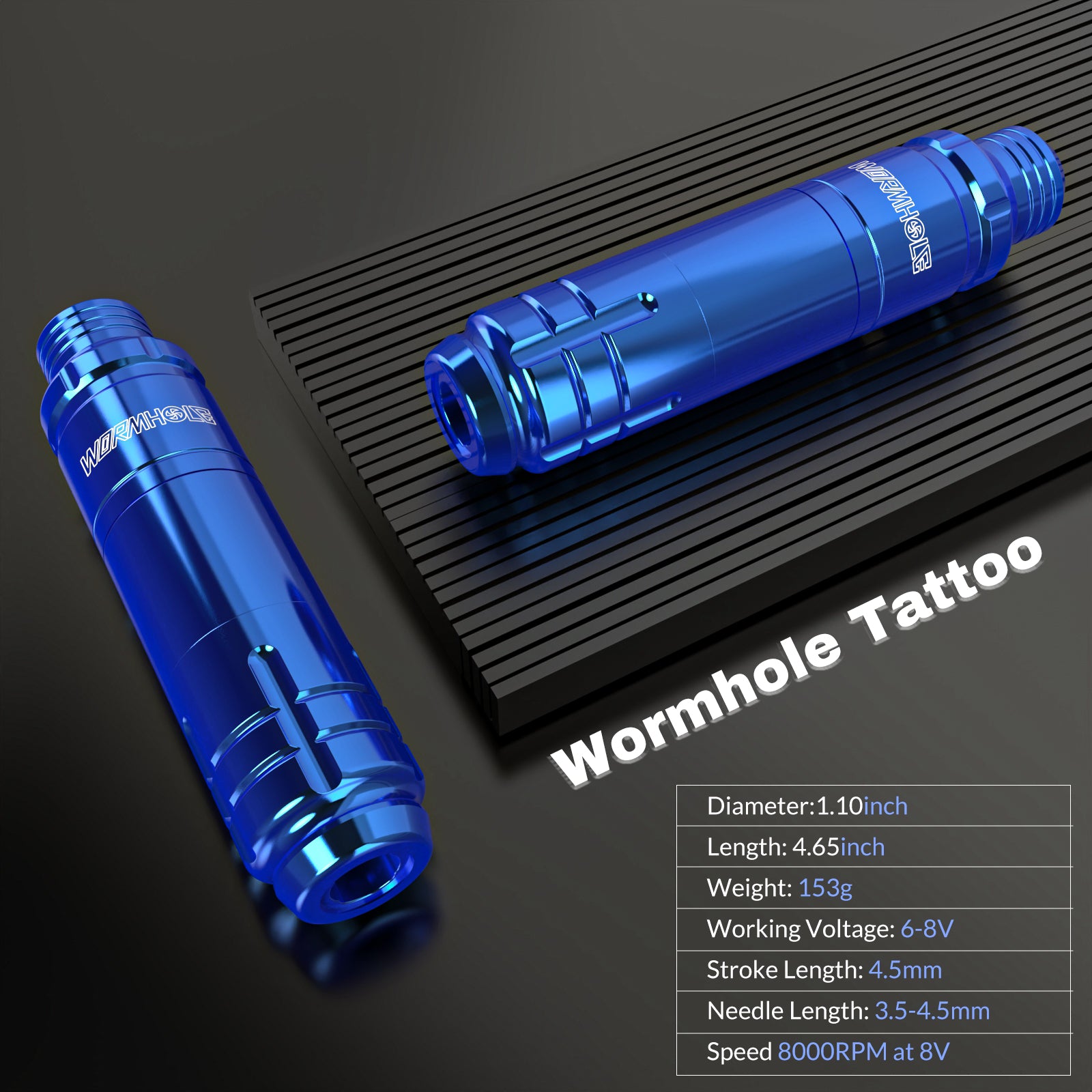 Rotary Tattoo Pen for Tattoo Beginners and Artists Royal Blue HP39-A