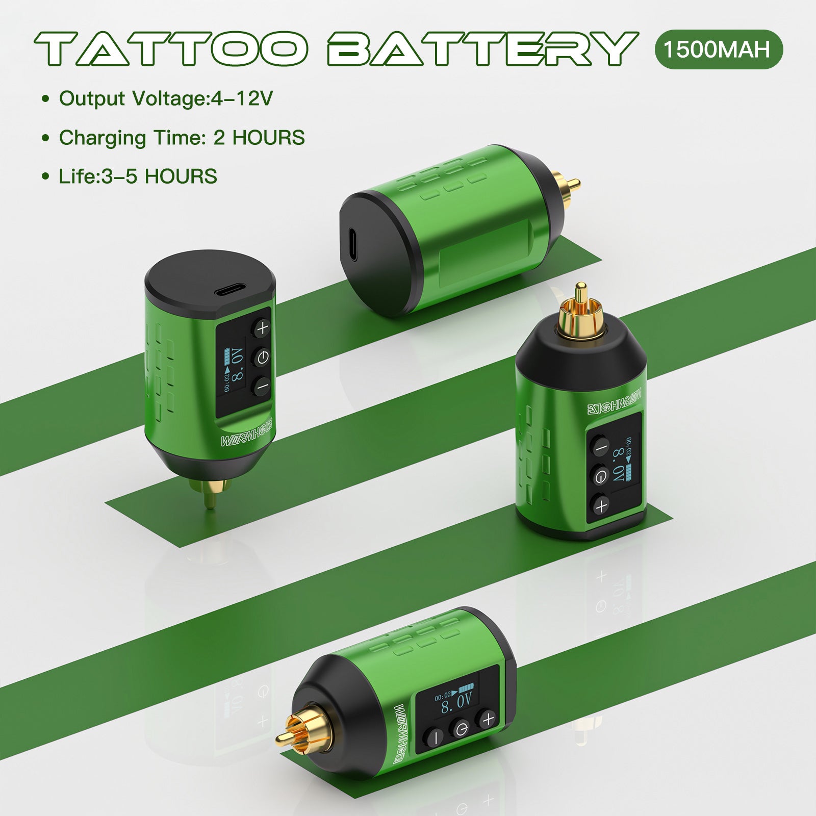 Wireless Tattoo Pen Kit with 1500mAh Tattoo Battery Pack WTK258