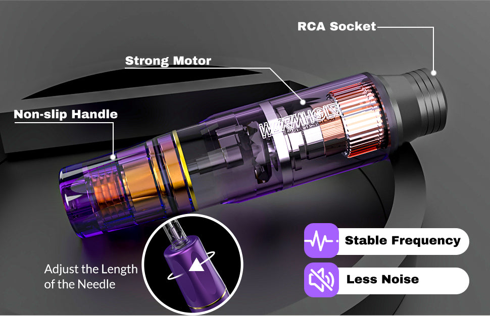 Wormhole Wireless Tattoo Machine Kit 1,050 m Ah Capacity Power Supply-  WTK176