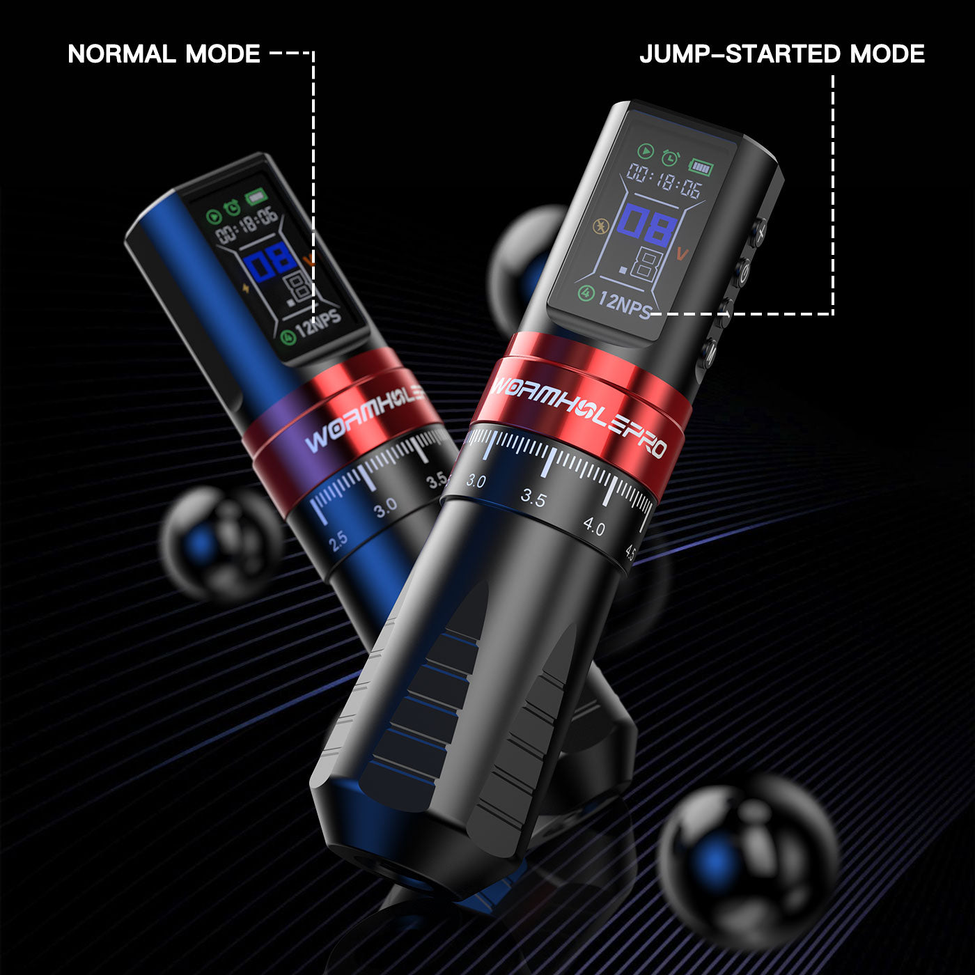 Wireless Multi-function Precison Tattoo Pen Machine With 7 Stroke Length | Wormhole Pro Bootes