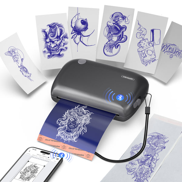 Wormhole Mini Tattoo Stencil Printer with Bluetooth (Grey)