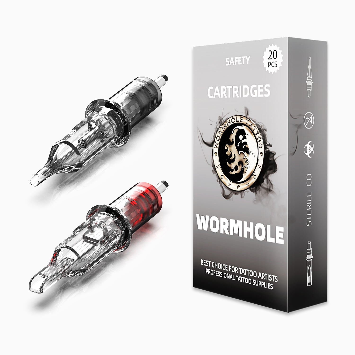  Wormhole 50pcs Tattoo Cartridge Needles Stability with  Laminated Rubber, Disposable Tattoo Needles,Individually  Packaged,Compatible All Pen Tattoo Machine Mixed 3RL 5RL 7RL 9RL 11RL #12  Standard RL : Beauty & Personal Care