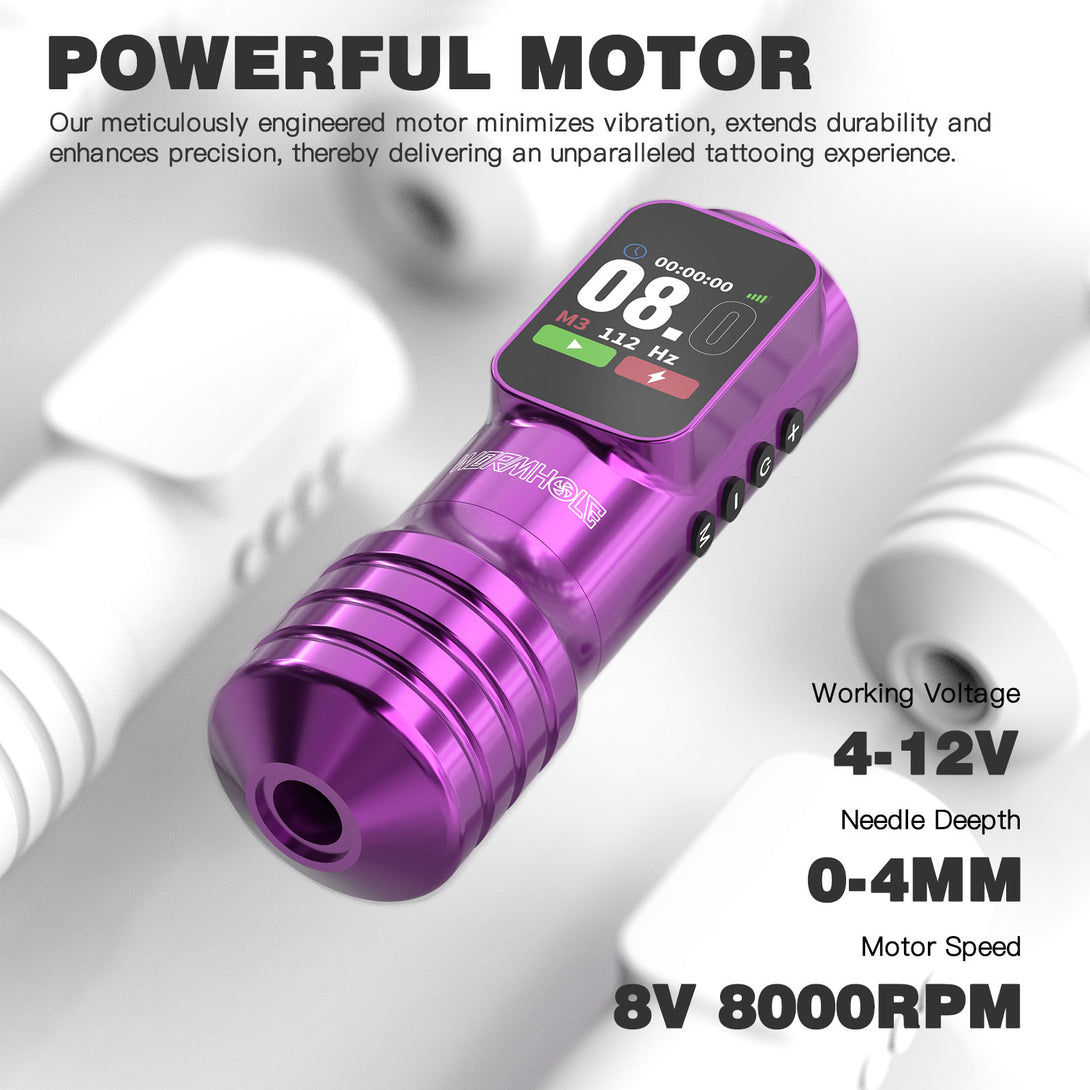 Wormhole Wireless Tattoo Pen Purple