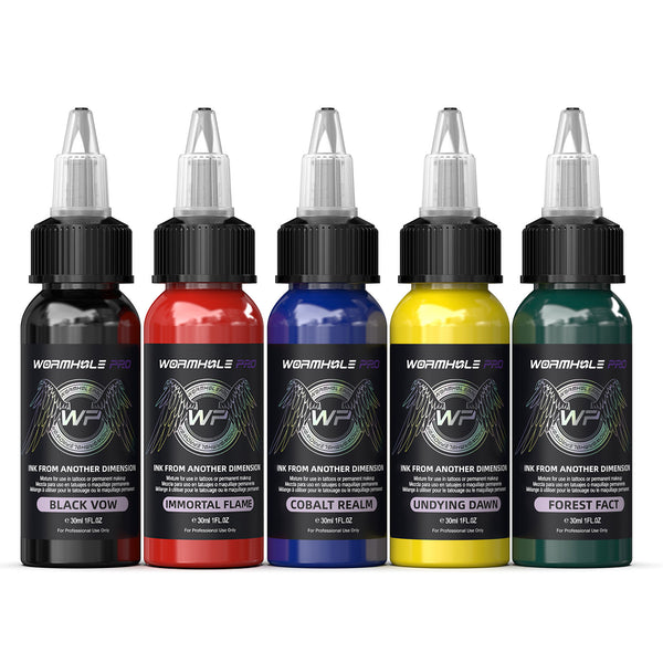 WormholePro Professional 5-Color Tattoo Ink Set