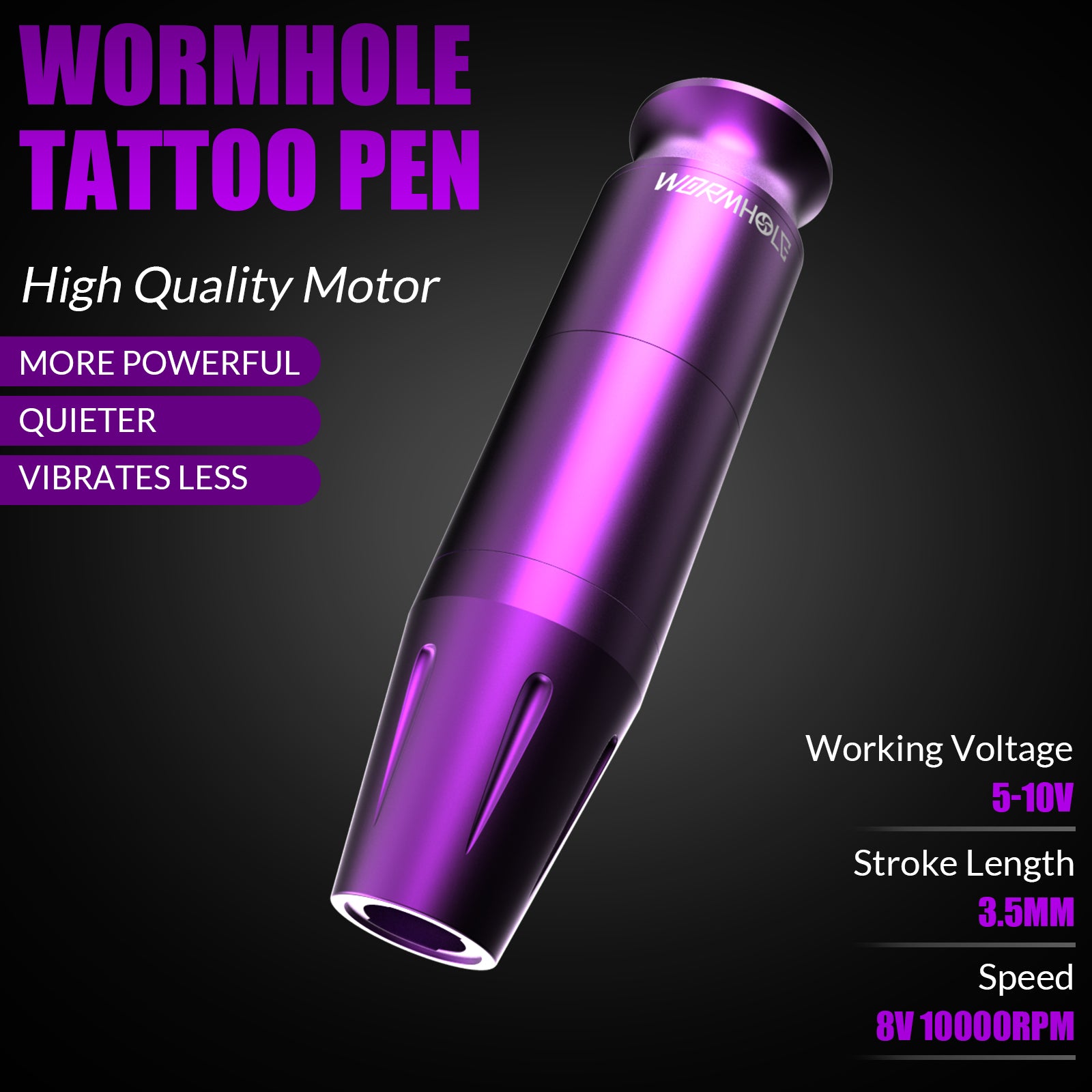 Wormhole Tattoo Pen Kit for Beginners (purple)