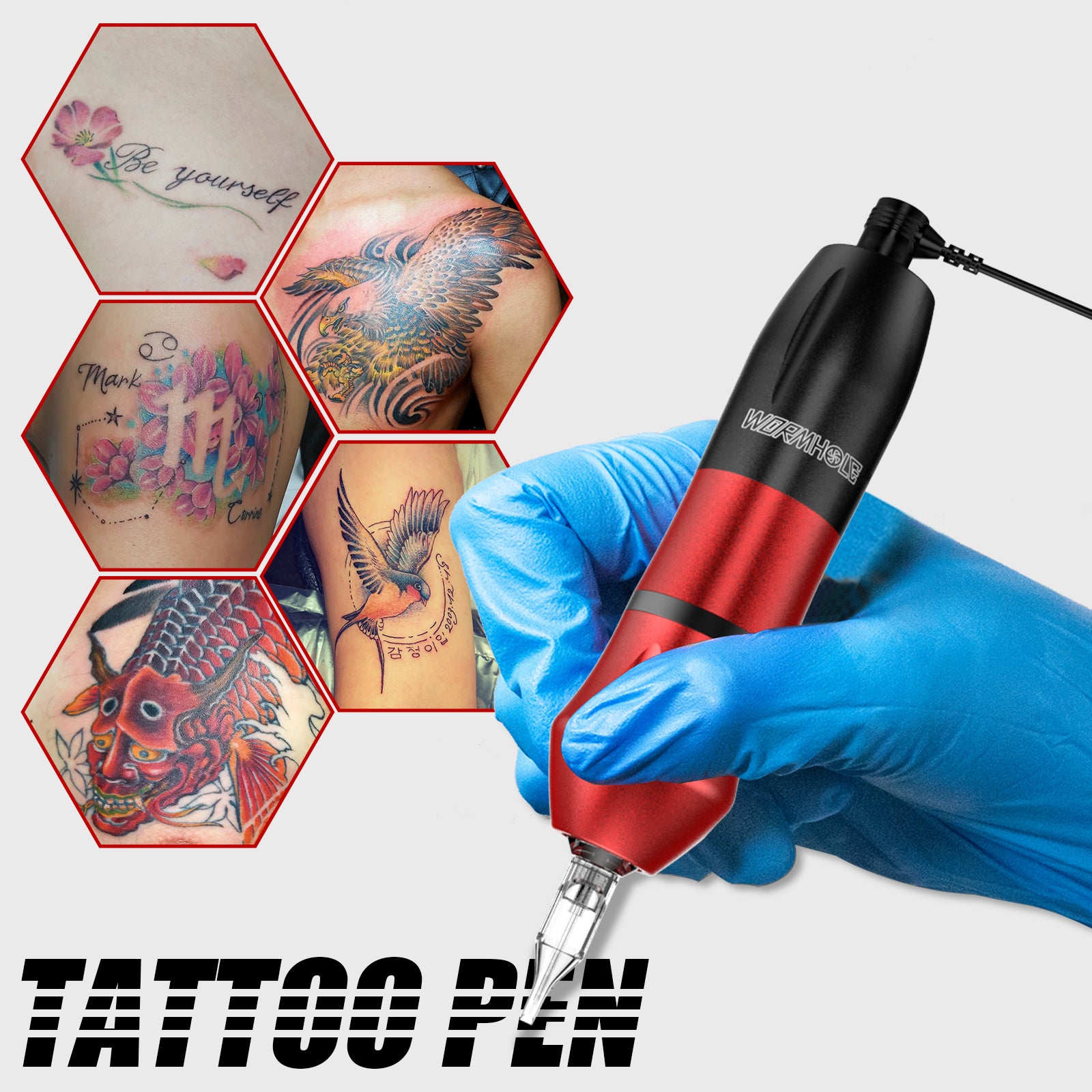 Tattoo Pen Kit with Ink Supplies WTK088