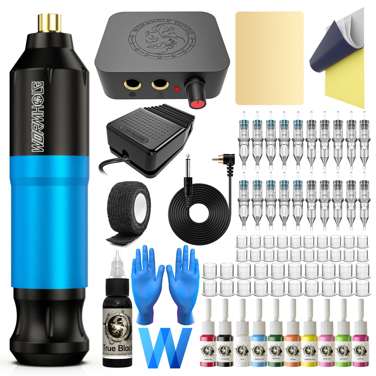 Tattoo Pen Kit for Beginners (WTK093) Blue