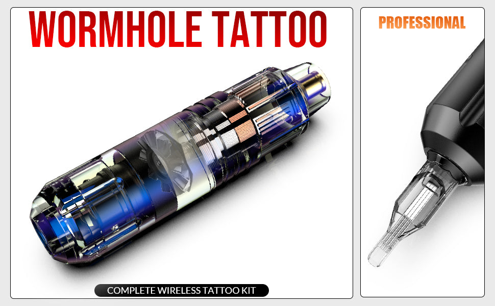 Wireless Tattoo Pen Kit with Tattoo Ink Tattoo Cartridge needles