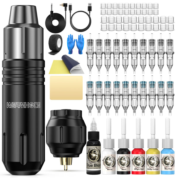 Wireless Tattoo Pen Kit with Tattoo Ink Tattoo Cartridge needles