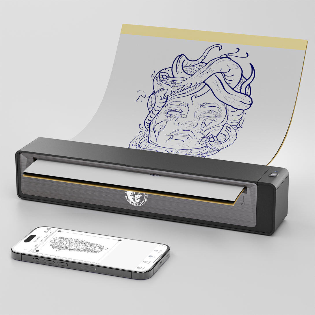 wormhole tattoo printer with transfer paper