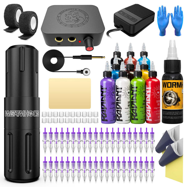 Tattoo Pen Kit with 11 Professional Tattoo Ink